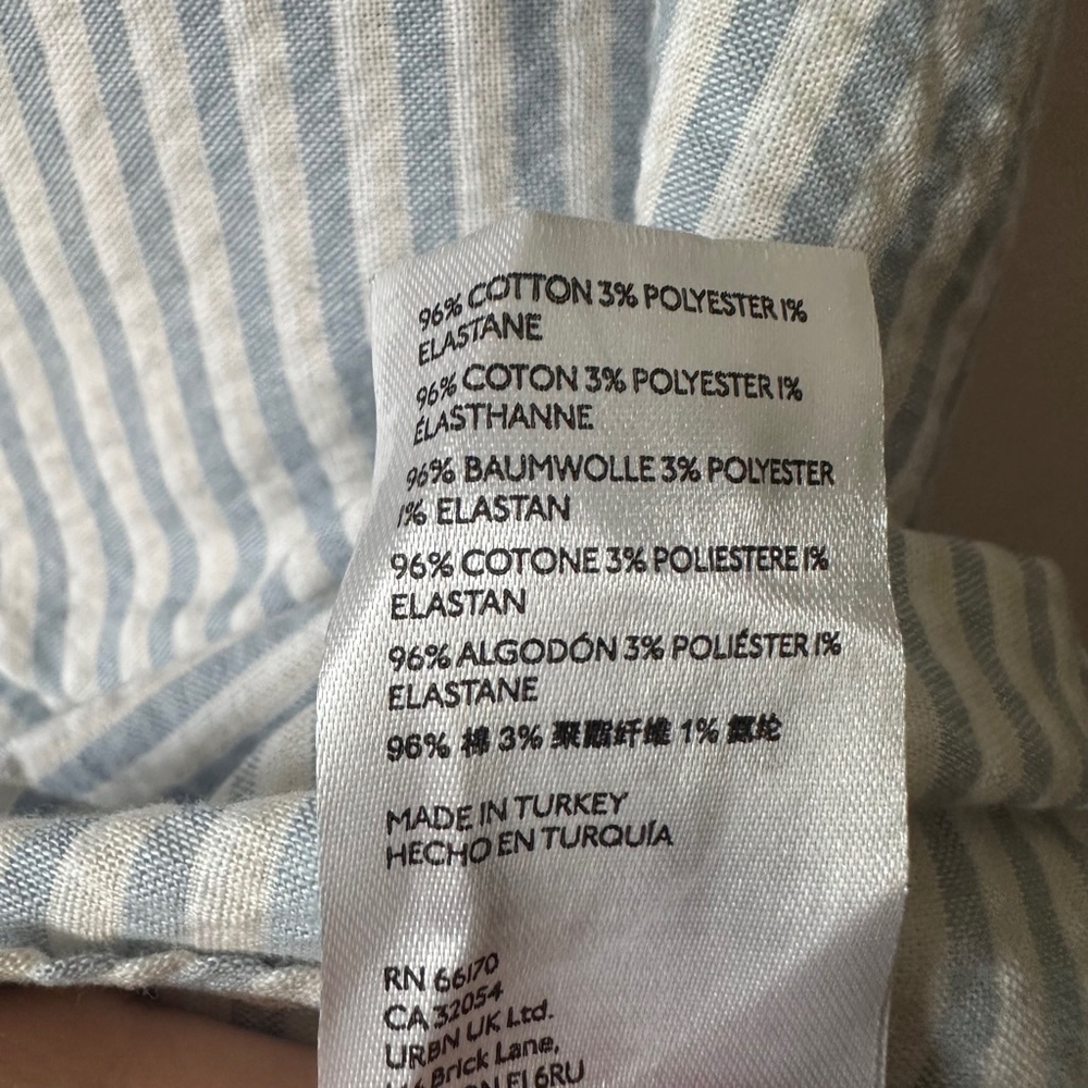 Anthropologie Pilcro Striped Tie-Front Buttondown Tank Women’s Size XL - Picture 8 of 8